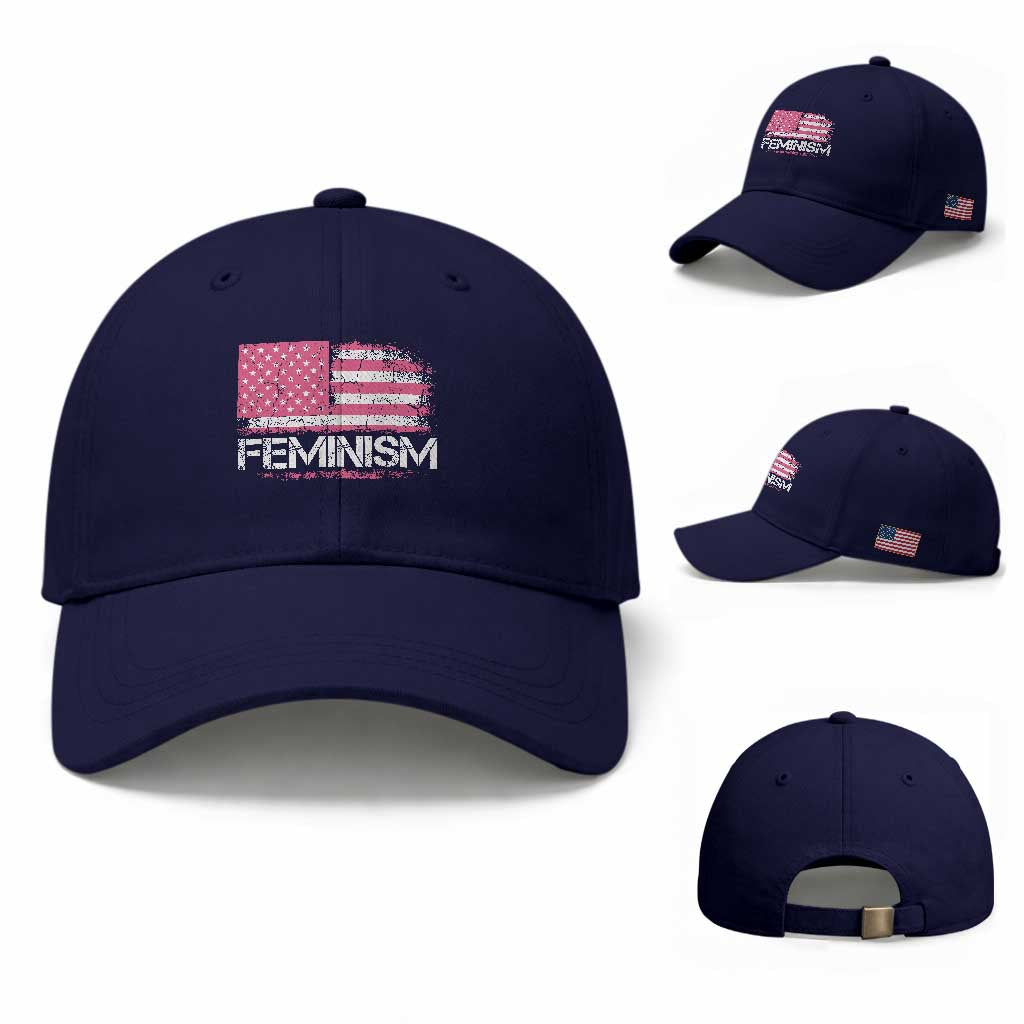 Feminism Feminist Pink American Flag Baseball Cap Patriotic Womens Rights