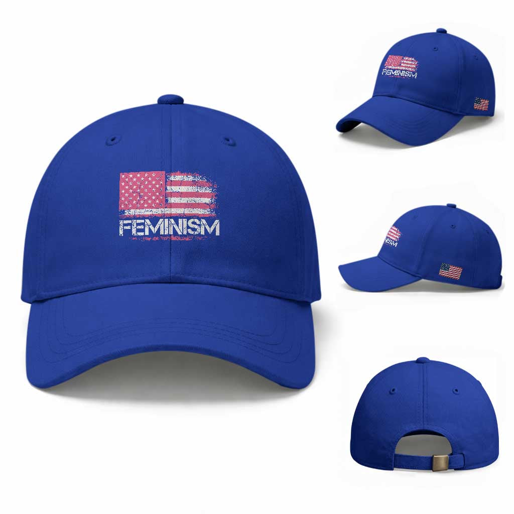 Feminism Feminist Pink American Flag Baseball Cap Patriotic Womens Rights
