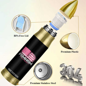 Feminism Feminist Pink American Flag Bullet Tumbler Patriotic Womens Rights