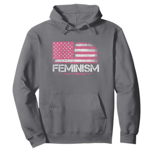 Feminism Feminist Pink American Flag Hoodie Patriotic Womens Rights