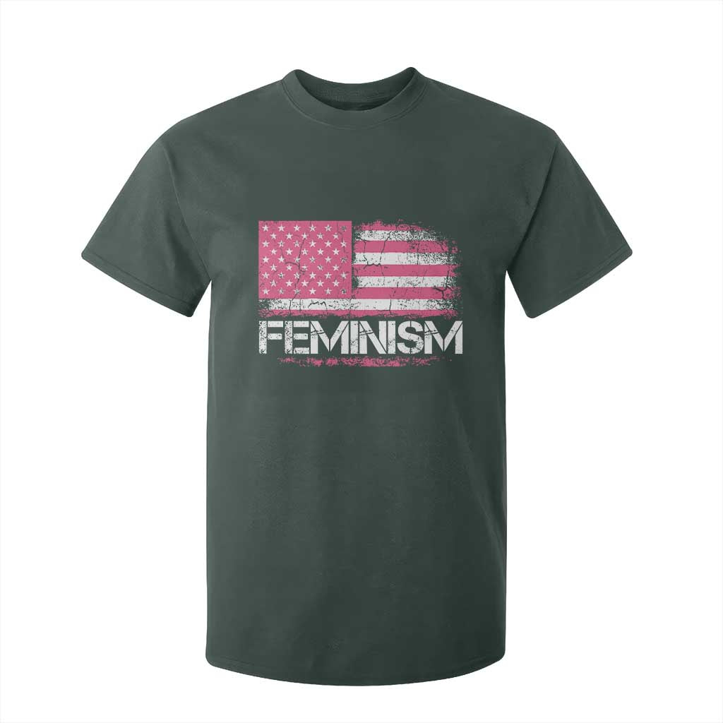 Feminism Feminist Pink American Flag T Shirt For Kid Patriotic Womens Rights