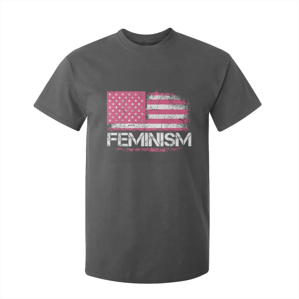 Feminism Feminist Pink American Flag T Shirt For Kid Patriotic Womens Rights
