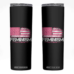 Feminism Feminist Pink American Flag Skinny Tumbler Patriotic Womens Rights