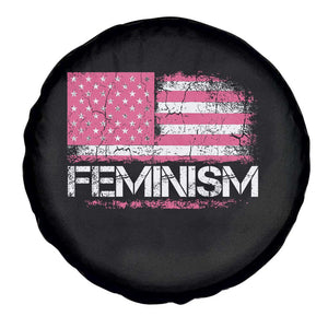 Feminism Feminist Pink American Flag Spare Tire Cover Patriotic Womens Rights
