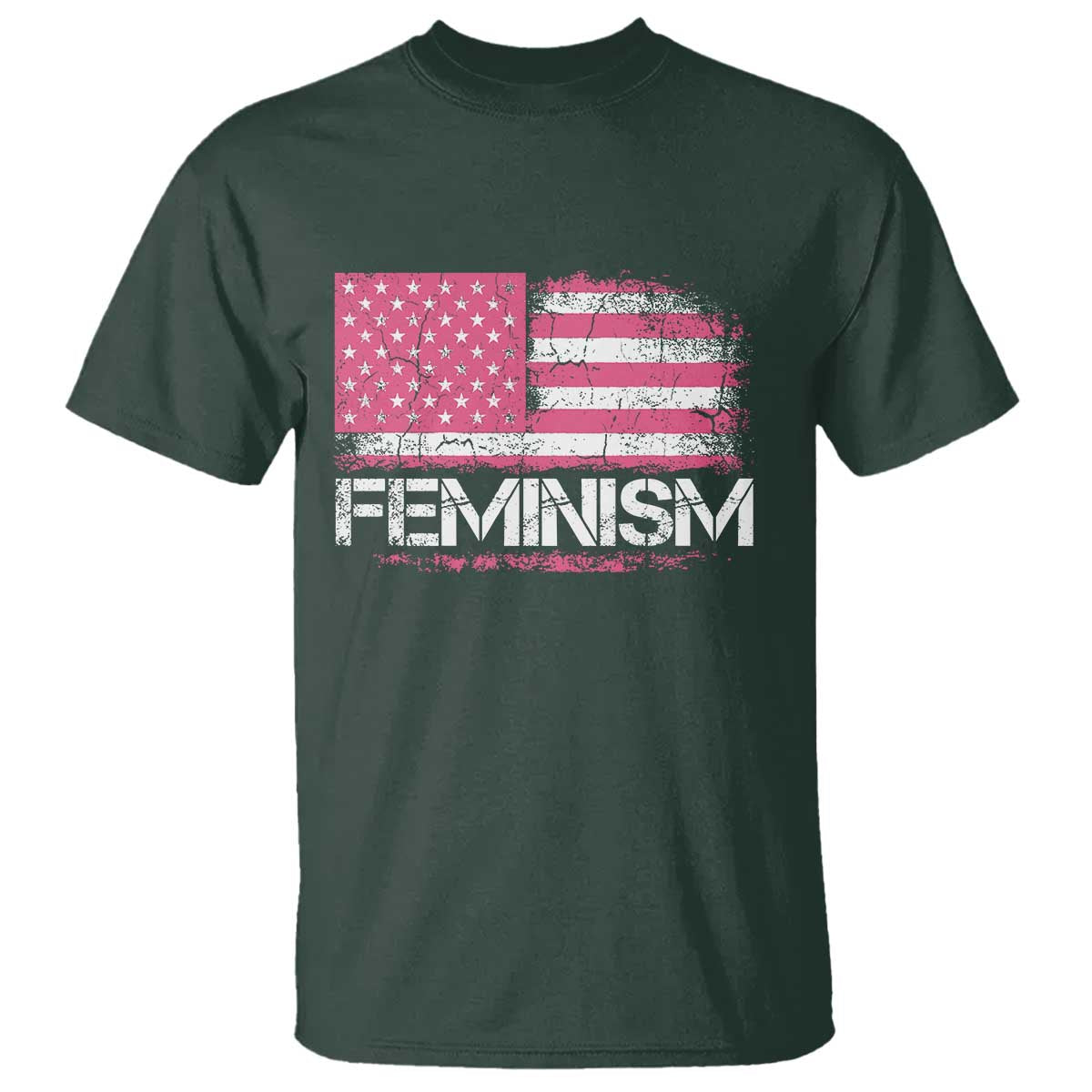 Feminism Feminist Pink American Flag T Shirt Patriotic Womens Rights