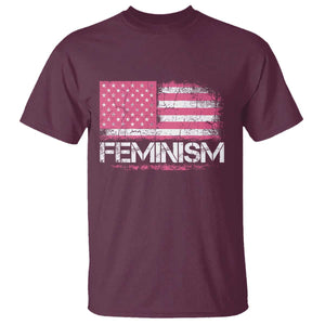 Feminism Feminist Pink American Flag T Shirt Patriotic Womens Rights