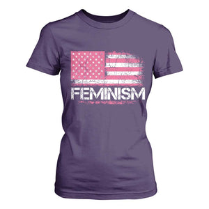 Feminism Feminist Pink American Flag T Shirt For Women Patriotic Womens Rights