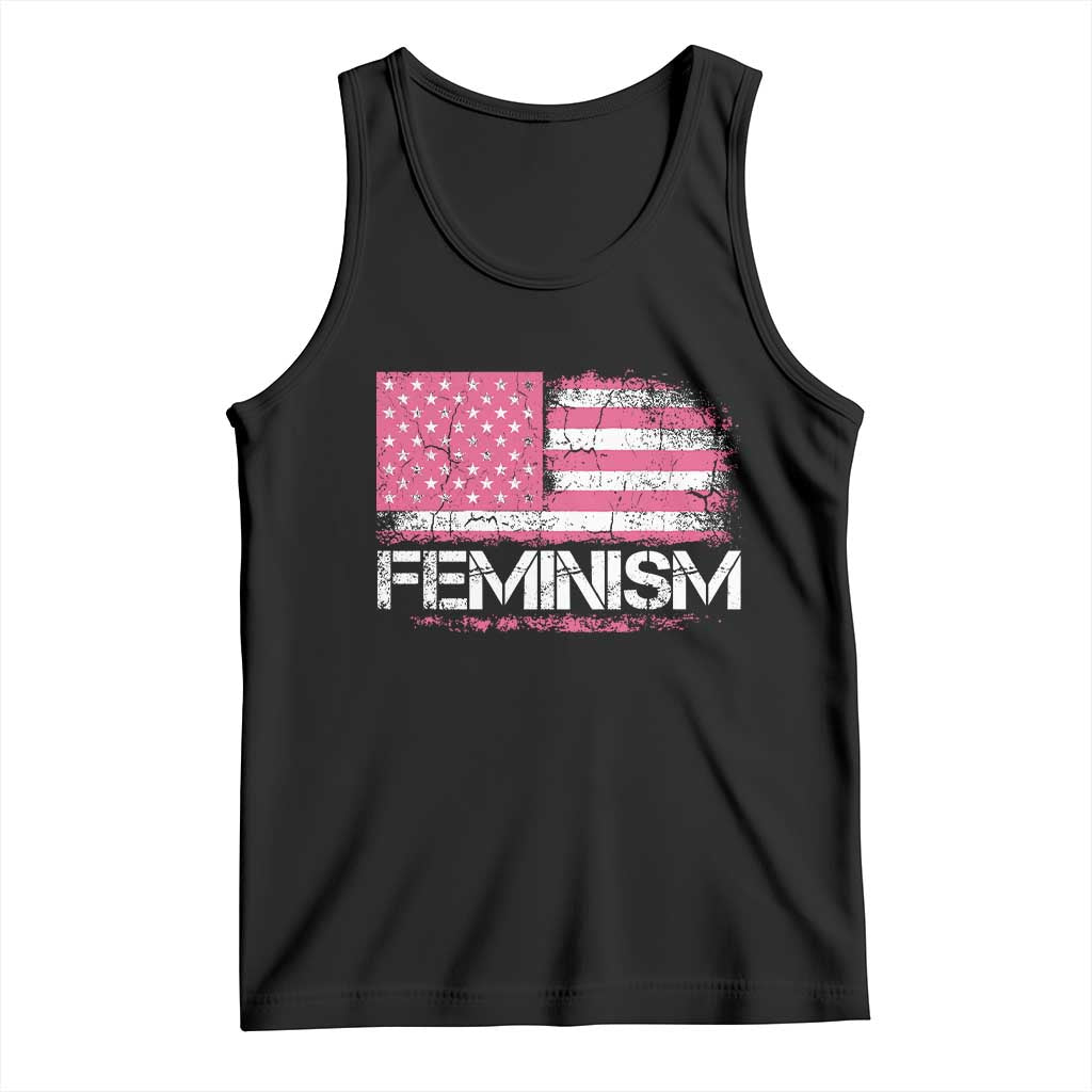 Feminism Feminist Pink American Flag Tank Top Patriotic Womens Rights