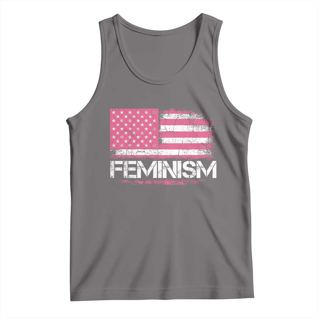 Feminism Feminist Pink American Flag Tank Top Patriotic Womens Rights
