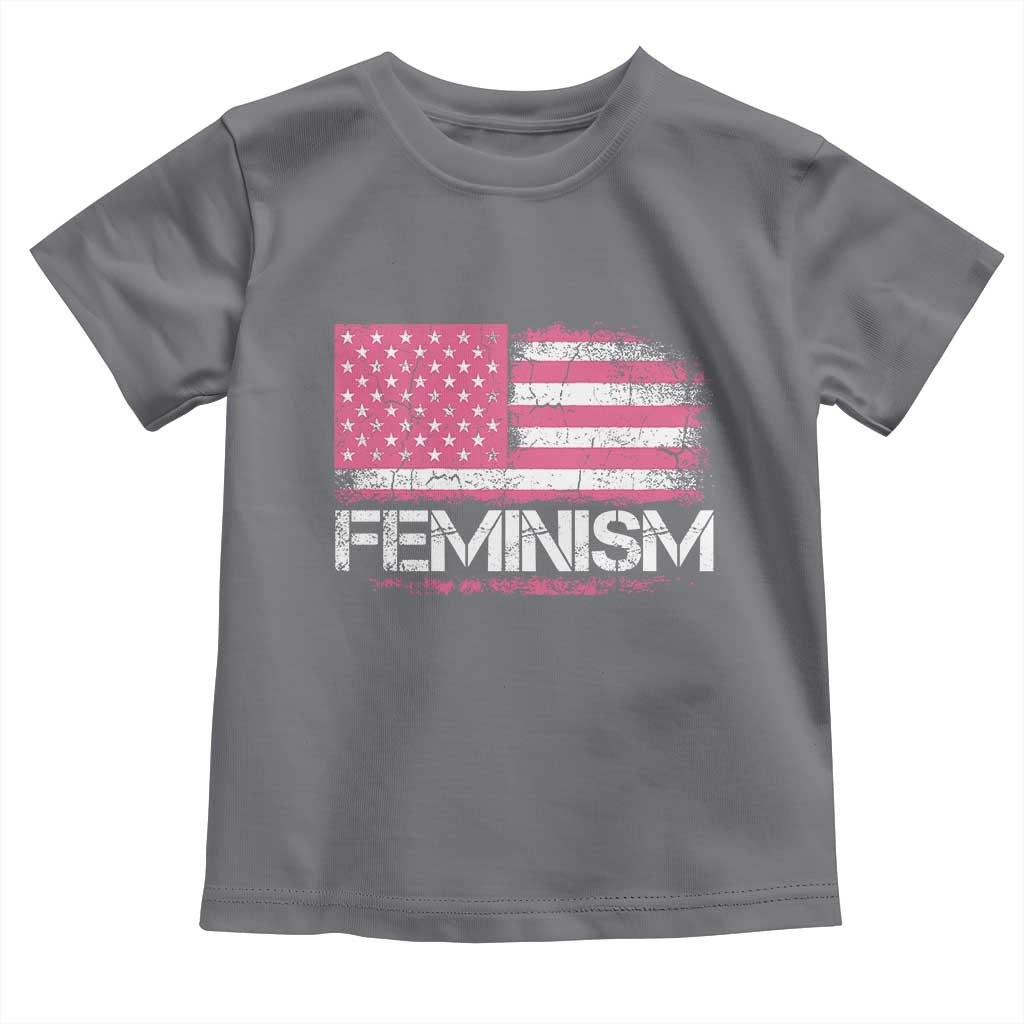 Feminism Feminist Pink American Flag Toddler T Shirt Patriotic Womens Rights