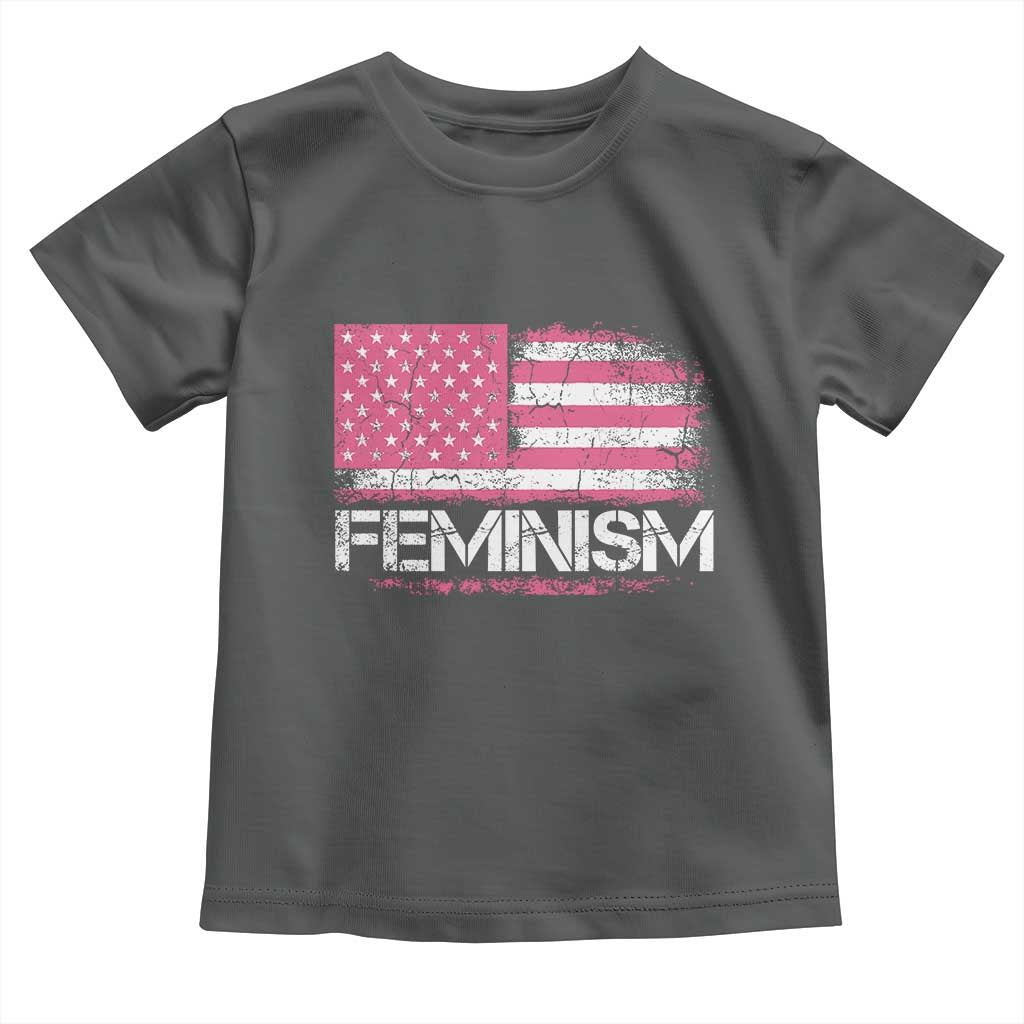Feminism Feminist Pink American Flag Toddler T Shirt Patriotic Womens Rights