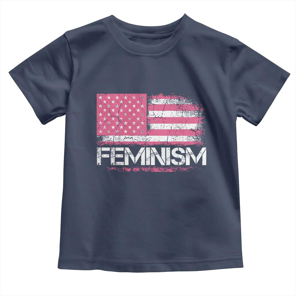 Feminism Feminist Pink American Flag Toddler T Shirt Patriotic Womens Rights
