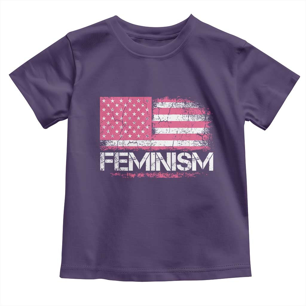 Feminism Feminist Pink American Flag Toddler T Shirt Patriotic Womens Rights