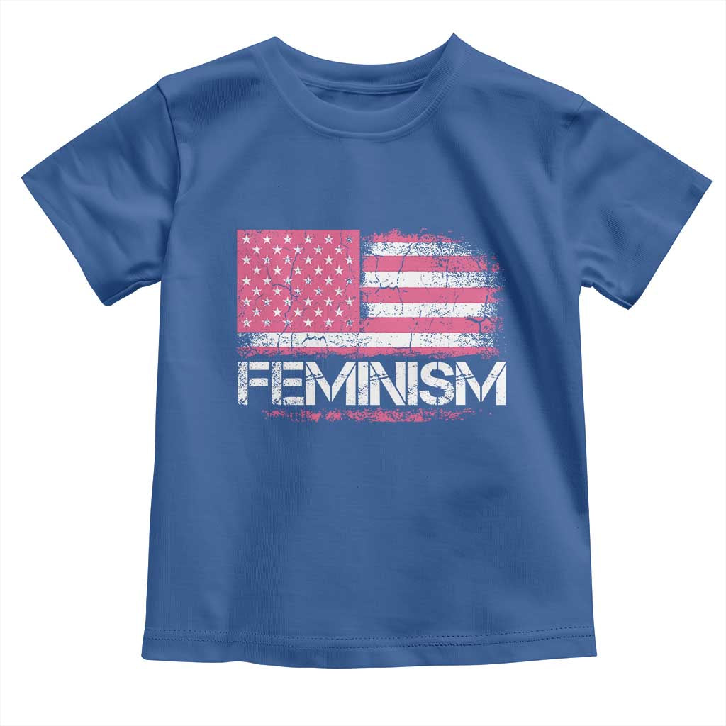 Feminism Feminist Pink American Flag Toddler T Shirt Patriotic Womens Rights