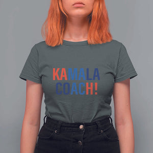 Harris Walz T Shirt For Women Kamala Coach 2024 Presidential Election TS11 Dark Heather Print Your Wear