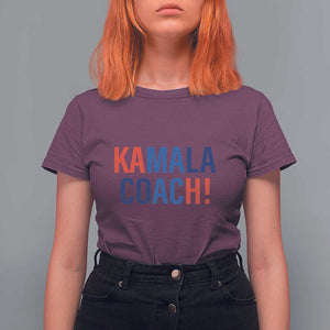 Harris Walz T Shirt For Women Kamala Coach 2024 Presidential Election TS11 Maroon Print Your Wear