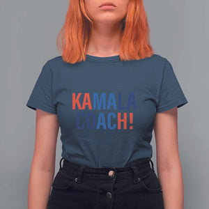 Harris Walz T Shirt For Women Kamala Coach 2024 Presidential Election TS11 Navy Print Your Wear