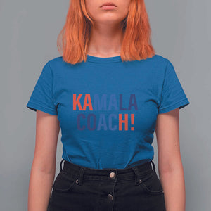 Harris Walz T Shirt For Women Kamala Coach 2024 Presidential Election TS11 Royal Blue Print Your Wear