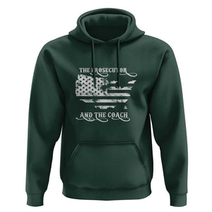 Harris Walz 2024 Hoodie The Prosecutor And The Coach Vintage American Flag TS11 Dark Forest Green Print Your Wear
