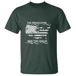 Harris Walz 2024 T Shirt The Prosecutor And The Coach Vintage American Flag TS11 Dark Forest Green Print Your Wear