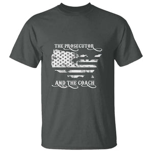 Harris Walz 2024 T Shirt The Prosecutor And The Coach Vintage American Flag TS11 Dark Heather Print Your Wear