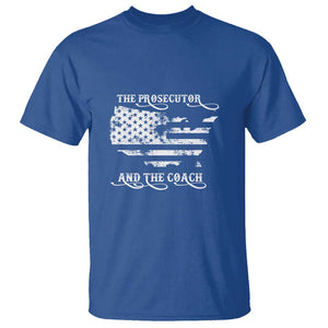 Harris Walz 2024 T Shirt The Prosecutor And The Coach Vintage American Flag TS11 Royal Blue Print Your Wear