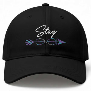 Suicide Prevention Awareness Baseball Cap Stay Your Story Isn't Over Arrow Semicolon