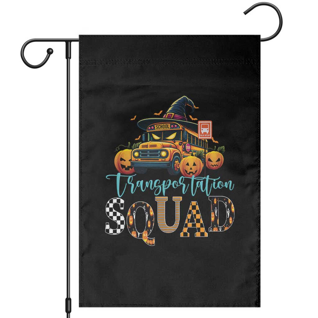 Halloween School Bus Driver Garden Flag Transportation Squad Pumpkin Witch TS11 Black Print Your Wear