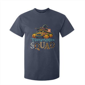 Halloween School Bus Driver T Shirt For Kid Transportation Squad Pumpkin Witch TS11 Navy Print Your Wear
