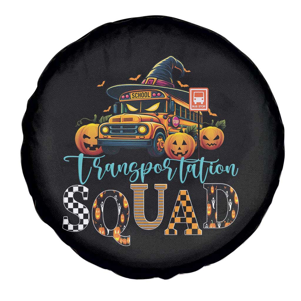 Halloween School Bus Driver Spare Tire Cover Transportation Squad Pumpkin Witch TS11 Print Your Wear
