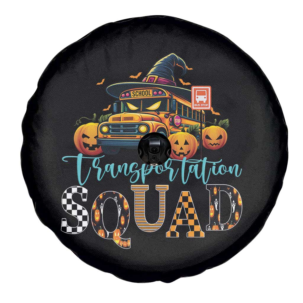 Halloween School Bus Driver Spare Tire Cover Transportation Squad Pumpkin Witch TS11 Print Your Wear