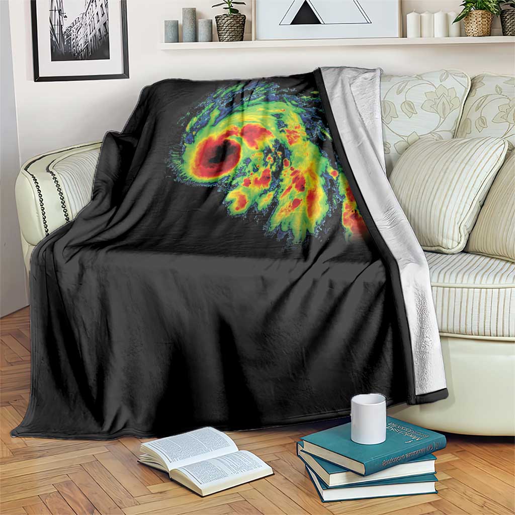 Hurricane Helene Throw Blanket Meteorologist Weather Radar Image Storm Chasing TS11 Print Your Wear