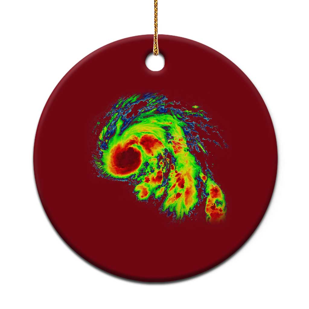 Hurricane Helene Ceramic Ornament Meteorologist Weather Radar Image Storm Chasing TS11 1pc Red Print Your Wear