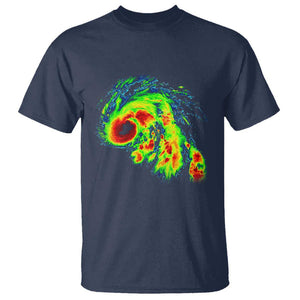 Hurricane Helene T Shirt Meteorologist Weather Radar Image Storm Chasing TS11 Navy Print Your Wear