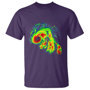 Hurricane Helene T Shirt Meteorologist Weather Radar Image Storm Chasing TS11 Purple Print Your Wear