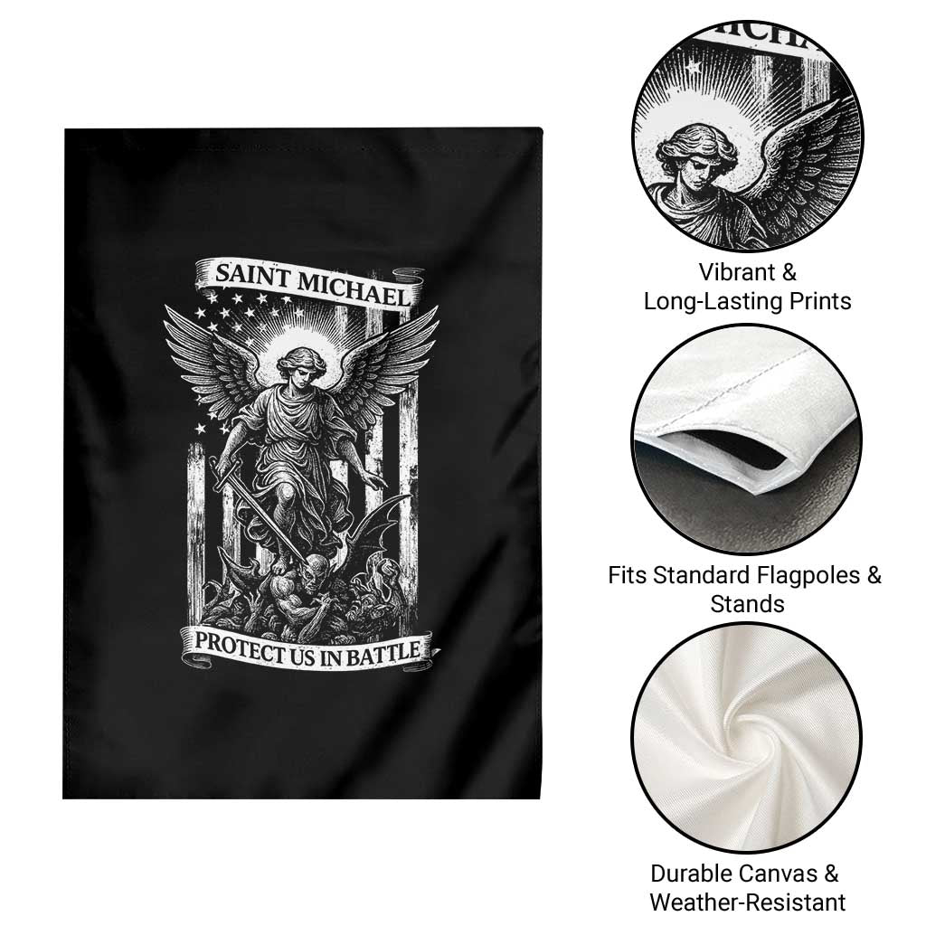 Saint Michael Protect Us In Battle Garden Flag American Flag Catholic Christian Faith TS11 Print Your Wear