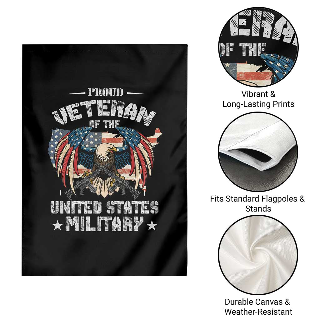 Proud Veteran Of The Military Garden Flag Veteran's Day Eagle American Flag TS11 Print Your Wear
