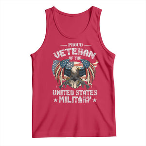 Proud Veteran Of The Military Tank Top Veteran's Day Eagle American Flag TS11 Red Print Your Wear