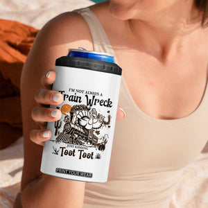 I Am Not Always A Train Wreck Just Kidding Toot Toot 4 in 1 Can Cooler Tumbler Funny Thanksgiving Turkey TS11 Print Your Wear