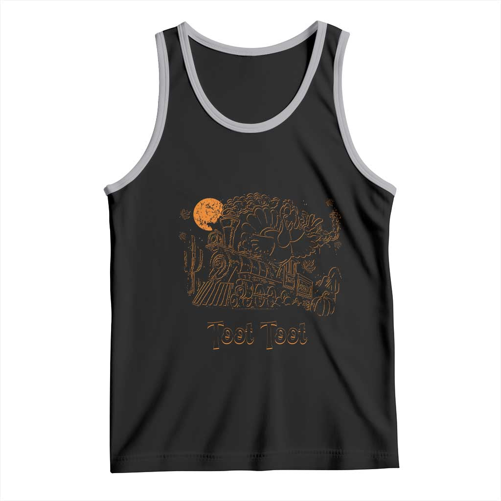 I Am Not Always A Train Wreck Just Kidding Toot Toot Tank Top Funny Thanksgiving Turkey TS11 Black Athletic Heather Print Your Wear