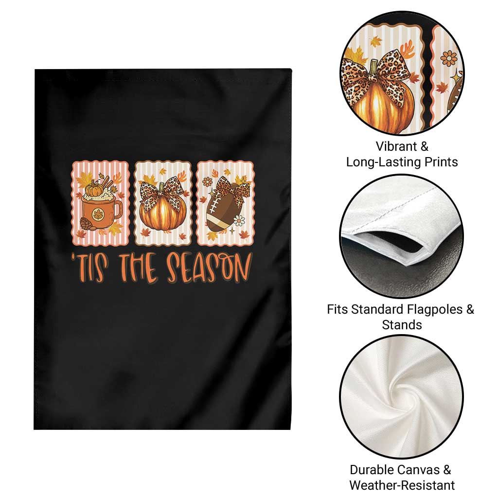 Tis The Season Fall Thanksgiving Garden Flag American Football Pumpkin Postage Stamps TS11 Print Your Wear