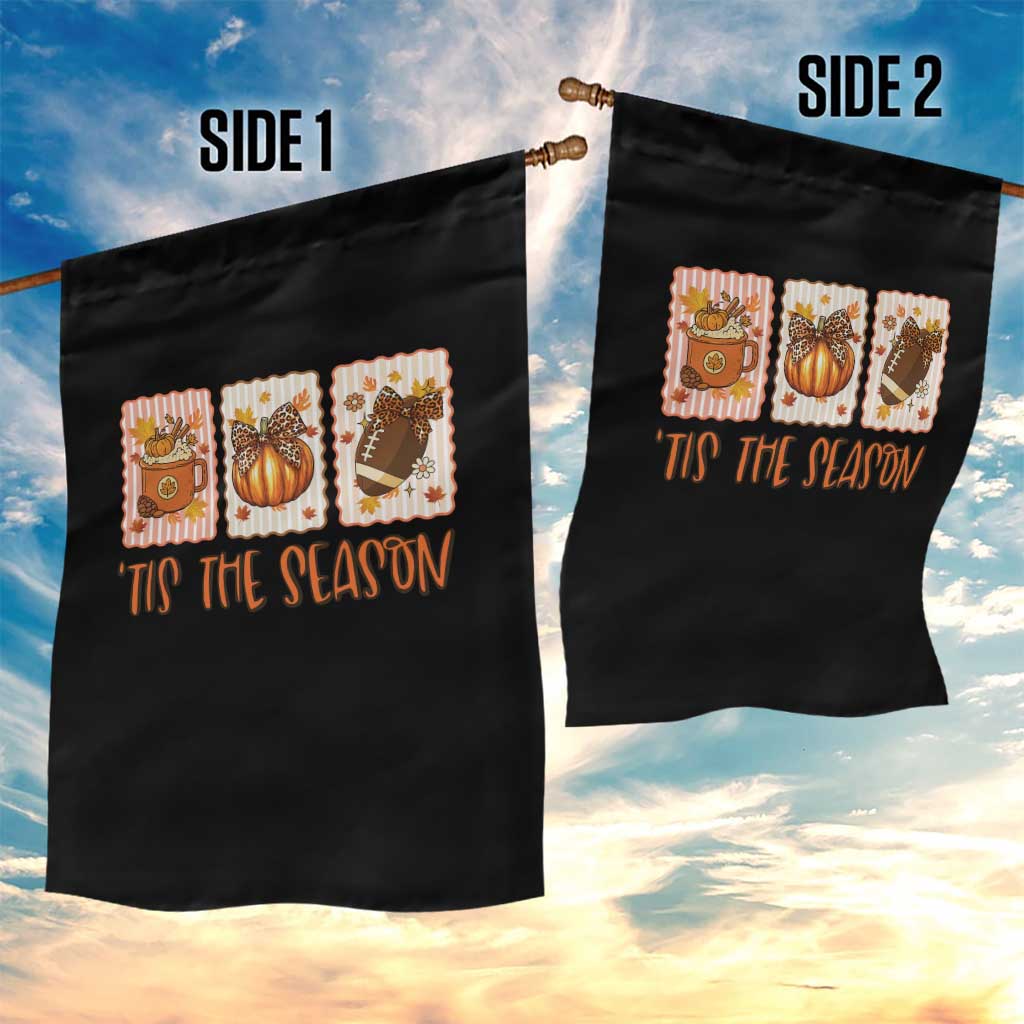 Tis The Season Fall Thanksgiving Garden Flag American Football Pumpkin Postage Stamps TS11 Print Your Wear