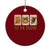Tis The Season Fall Thanksgiving Ceramic Ornament American Football Pumpkin Postage Stamps TS11 1pc Red Print Your Wear