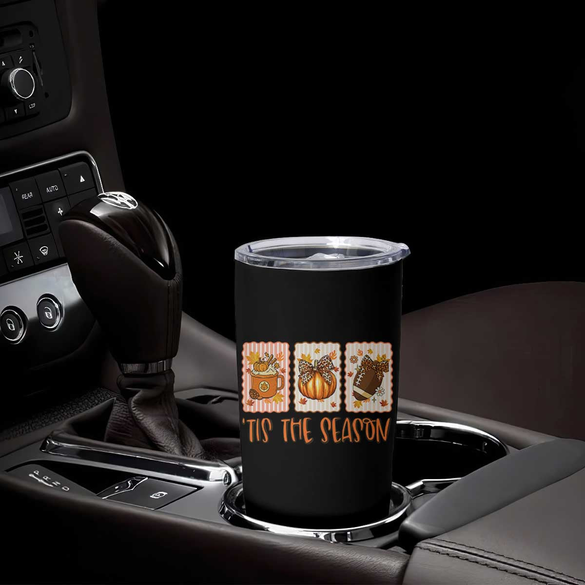 Tis The Season Fall Thanksgiving Tumbler Cup American Football Pumpkin Postage Stamps TS11 Print Your Wear