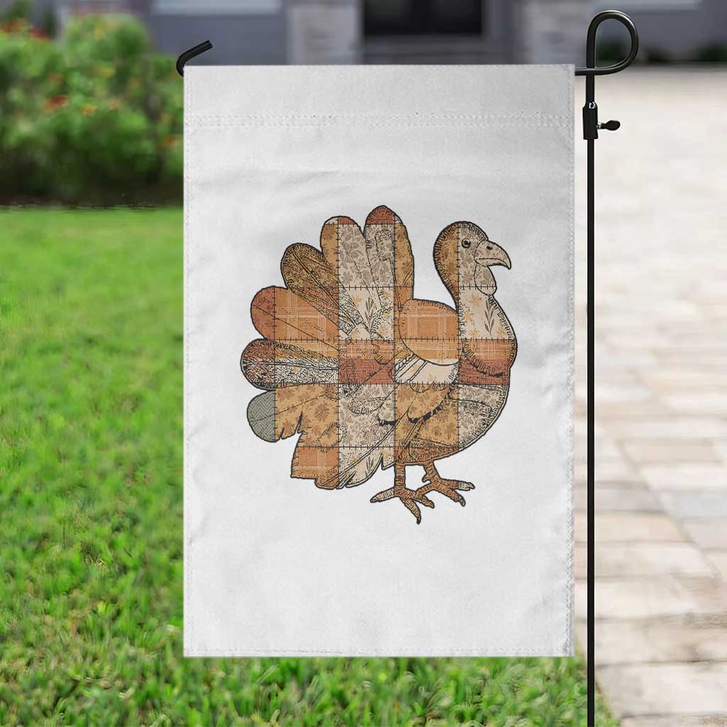 Thanksgiving Vintage Patchwork Gobble Turkey Garden Flag TS11 Print Your Wear
