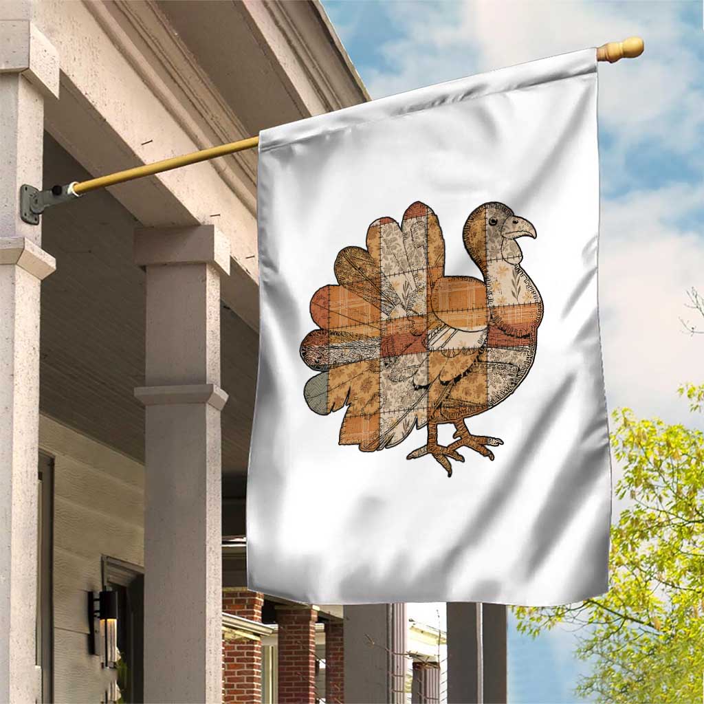 Thanksgiving Vintage Patchwork Gobble Turkey Garden Flag TS11 Print Your Wear
