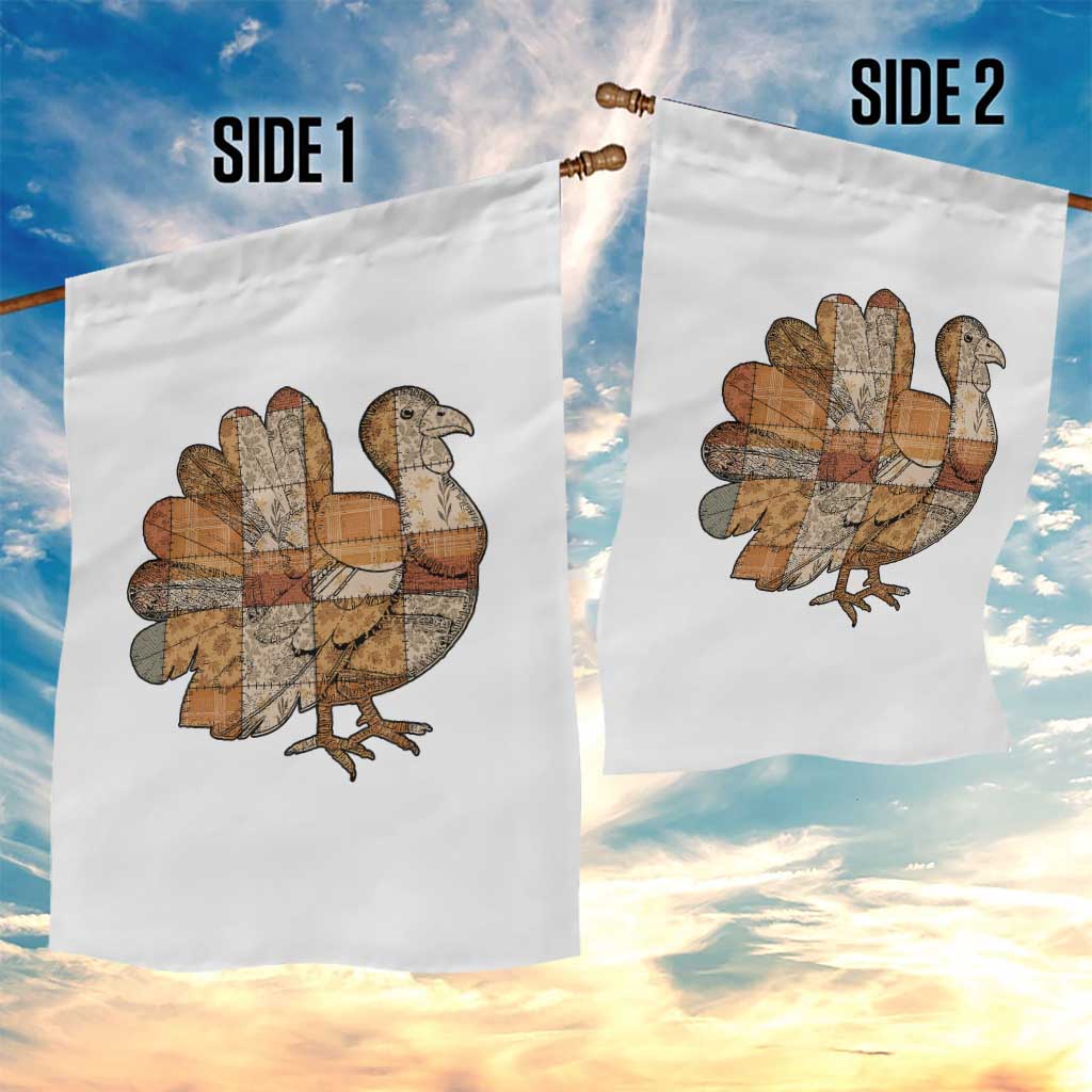 Thanksgiving Vintage Patchwork Gobble Turkey Garden Flag TS11 Print Your Wear