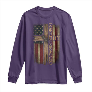I Cant But I Know A Guy Long Sleeve Shirt Funny Christian Jesus Cross TS11 Purple Print Your Wear