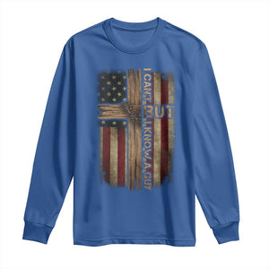 I Cant But I Know A Guy Long Sleeve Shirt Funny Christian Jesus Cross TS11 Royal Blue Print Your Wear