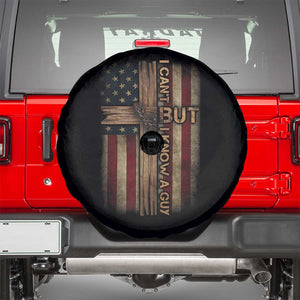 I Cant But I Know A Guy Spare Tire Cover Funny Christian Jesus Cross TS11 Black Print Your Wear